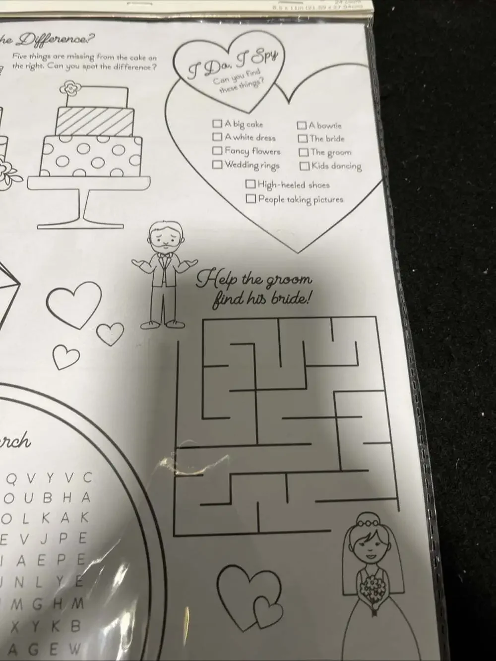 His & Hers Studio Wedding Activity Kids 24 Coloring Sheets
